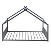 Sapphtopaz Floor House Bed Frame for Kid with Roof Design Platform Bed with Metal Frame for Kids Bedroom, Playroom, Nursery - 2 of 4