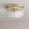 Franklin Iron Works Eagleton Modern Ceiling Light Flush Mount Fixture 15 1/2" Wide Gold White 3-Light LED Clear Glass for Bedroom Kitchen Living Room - 2 of 4