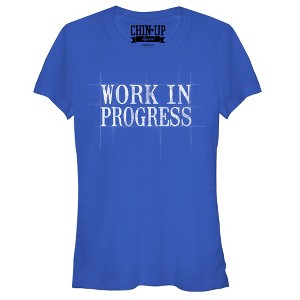 Juniors Womens CHIN UP Work in Progress T-Shirt - 1 of 3