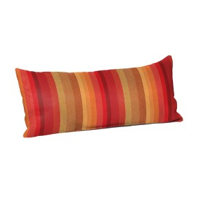 Casual Cushion Stripe Sunbrella Fabric 1-Piece Indoor/Outdoor Lumbar Pillow, 22"W x 9"L - 1 of 4