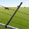 VEVOR Chain Link Fence Extensions, 9 Packs 27.4" Extension Height, Galvanized Post Extender for 1.3" to 1.5" Top of Fence, U Bracket, Black - 2 of 4
