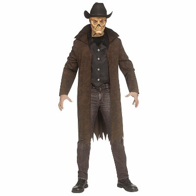 Fun World Adult General Sizing Skeleton Ghoul Cowboy Halloween Costume Suit - Black One Size