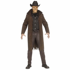 Fun World Adult General Sizing Skeleton Ghoul Cowboy Halloween Costume Suit - Black One Size - 1 of 1