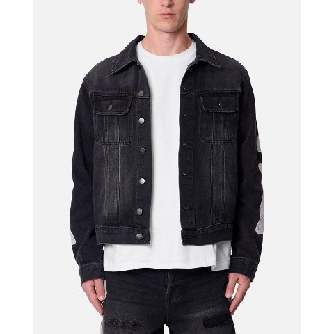 Мужские куртки MNML Raw Skeleton Trucker Jacket - Washed Black XL
