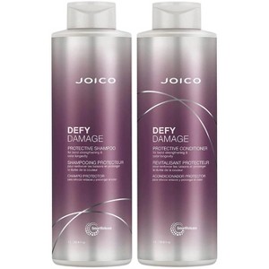 Joico DEFY DAMAGE Protective Shampoo & Conditioner (33.8 oz LITER XXL) Duo Set, Color-Treated Hair Strengthen Bonds & Preserve Hair Color Kit - 1 of 4