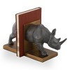 SPI Home Metal Rhino Bookends Pair – 7.5" Tall Hand-Finished Safari-Themed Desk or Bookshelf Accents - 3 of 3