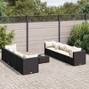vidaXL Patio Lounge Set Set of 8 Black - 2 of 4