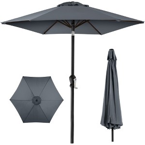 Best Choice Products 10ft Outdoor Steel Market Patio Umbrella w/ Crank, Tilt Push Button, 6 Ribs - 1 of 4