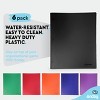 Plastic Folders with Pockets and Prongs, Two Pocket Folder with Brads, 6 Pc –by Enday - 4 of 4