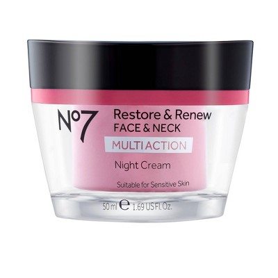 No7 Restore & Renew Face & Neck Multi Action Night Cream 1.69oz