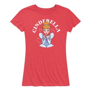 Women's - Disney Princess - Cinderella Kiss Short Sleeve Graphic T-Shirt - 1 of 4