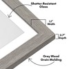 Americanflat 13x19 Picture Frame - Use as 11x17 Frame with Mat or Display 13x19 Photo Without Mat - Wide Picture Frames for Wall Display - Grey Wood - 3 of 4