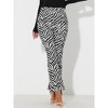 Allegra K Women's Print High Waist Casual Flare Bell Bottom Stretch Long Pants - 3 of 4