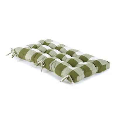 The Lakeside Collection Buffalo Check Bench Cushions - Green