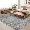 Area Rug - Machine Washable Non-Slip Low Pile Vintage Distressed Print Rug for Living Room, Bedroom, Dining Room & Home Office - 2 of 4