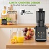 Kismile 200W Slow Juicer with 4.35" Wide Chute, 60 RPM & 65dB Ultra-Quiet, Stainless Steel Housing, Includes 800ml Juice Cup & 600ml Pulp Container - 4 of 4