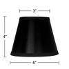 Springcrest Set of 8 Empire Chandelier Lamp Shades Black Paper Small 3" Top x 5" Bottom x 4" High Candelabra Clip-On Fitting - 4 of 4