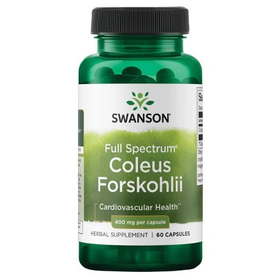 Swanson Herbal Supplements Full Spectrum Coleus Forskohlii, 400 mg, 60 Caps.