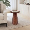 Christopher Knight Home Thalass 22" Pedestal Mango Wood Round End Table, Walnut - 2 of 4