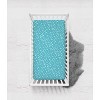 Bacati - Aqua Stars 100 percent Cotton Universal Baby US Standard Crib or Toddler Bed Fitted Sheet - 3 of 4
