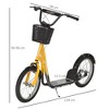 VYNXARIA Yellow and Black Kick Scooters for Youth with Adjustable Handlebars and 16" Inflatable Tires - 4 of 4