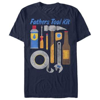 Men's Lost Gods Father's Day Tool Kit Cartoon T-Shirt