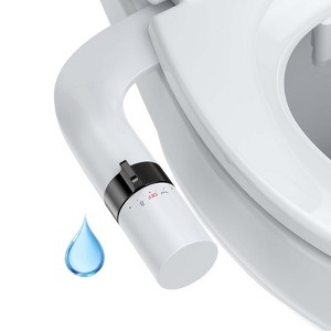 Bidet Attachment for Toilet, Self-Cleaning Dual Nozzle with Adjustable Water Pressure, Rear Wash Toilet Seat Attachment, - 1 of 4