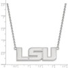 Black Bow Jewelry 10k White Gold Louisiana State Fighting Tigers NCAA Necklace 18 Inch - 2 of 4