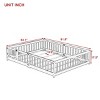 Queen Size Floor Bed for Kids, Safe Montessori Bed with Fence and Door, Low Profile Platform Bed with Guardrails, Wood Frame Bed-Baofuwish - 4 of 4