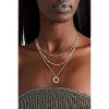 Layered Sterling Silver Necklace Set – Stackable Circle Pendant Choker for Women - 4 of 4