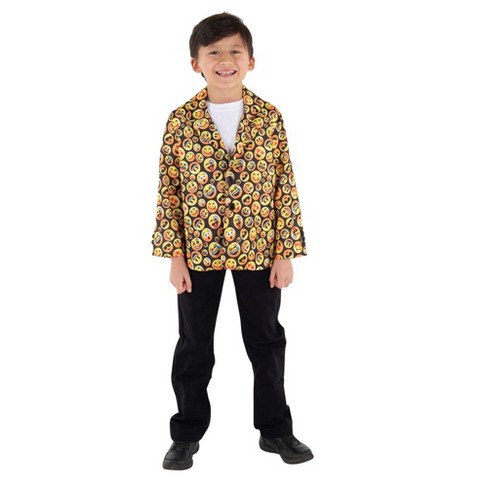 Dress Up America Assorted Emoji Jacket Blazer for Kids - Small