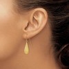 Black Bow Jewelry 20mm Diamond Cut Puffed Teardrop Dangle Earrings in 14k Yellow Gold - 3 of 4