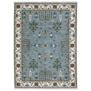Oriental Weavers Keira KEI06 Pale Blue / Green Indoor Area Rug - 3'3" x 5' - 1 of 4
