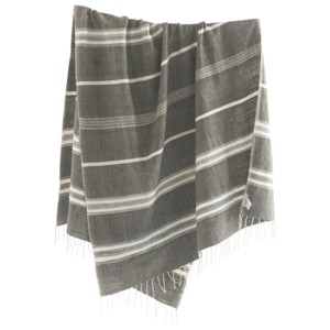 Slickblue Cotton Striped Throw Blanket, 38 x 72 Inch Lightweight Decorative Cover in Multiple Colors - 1 of 3