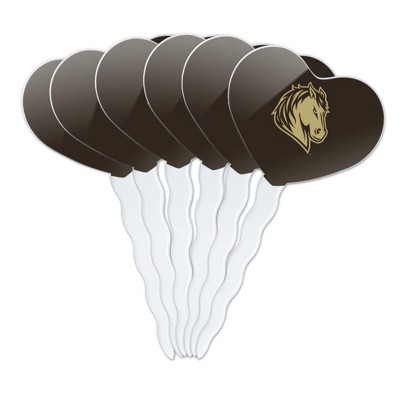 Southwest Minnesota State University Primary Logo Heart Love Cupcake Picks Toppers Decoration Set of 6
