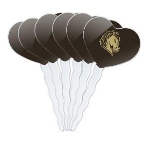 Southwest Minnesota State University Primary Logo Heart Love Cupcake Picks Toppers Decoration Set of 6 - 1 of 4