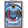 Trends International NFL Tennessee Titans - Jeffery Simmons 25 Framed Wall Poster Prints - 3 of 4