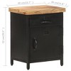 vidaXL Bedside Cabinet 15.7"x11.8"x20.5" Rough Mango Wood - 4 of 4