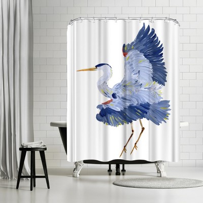 Americanflat Blue Heron 3 by Bari J. Shower Curtains