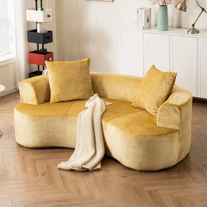 Hrinhom 79.1"W Sleeper Sofa,Modern Sponge Compression Couch,No Assembly - 1 of 4