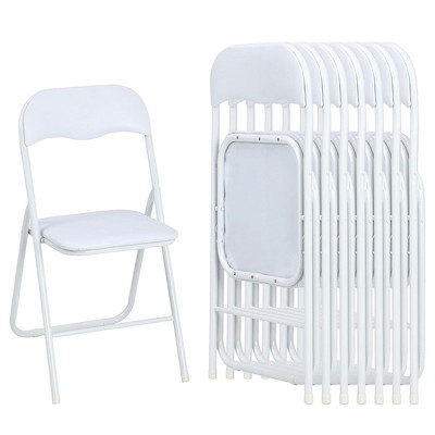 Whizmax Folding Chairs, Outdoor & Indoor Event Portable Metal Folding Chairs with Cushion, Non-Slip Feet Pads Stackable Chairs