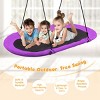 Infans 60" Saucer Tree Swing Surf Outdoor Adjustable Kids Giant Oval Platform Purple - 4 of 4