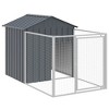 vidaXL Dog House Anthracite Galvanized Steel 46.1 x 79.1 x 48.4 in - 2 of 4
