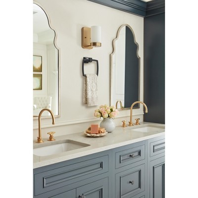 Matte Black Wall Mounted Towel Ring 6-13/16 inch