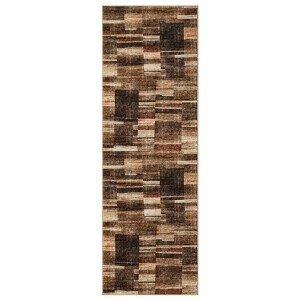 Washable Modern Geometric Patchwork Print Living Room Rugs, Soft Ultra Thin Non Slip Bedroom Carpet for Dining Room Home Office - 1 of 4
