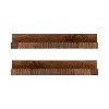 Kate & Laurel All Things Decor Set of 2 Furrow Ledge Shelves Walnut Brown - 4 of 4
