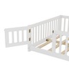 Kumasinova Twin/Full/Queen Toddler Floor Bed,Floor Bed Frame with Safety Guardrails and Door,Montessori Floor Bed Frame for Kids,Wood Slats Support - 4 of 4