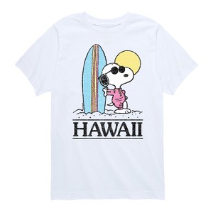 Boys' - Peanuts - Snoopy In Hawaii Short Sleeve Graphic T-Shirt - 1 of 4
