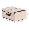 REGALWOVEN Collapsible Fabric Storage Bin with Handle and Lid for Shelves Closet - image 4 of 4