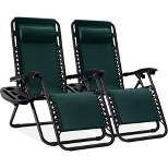 Best Choice Products Set of 2 Zero Gravity Lounge Chair Recliners for Patio, Pool w/ Cup Holder Tray